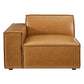 Restore RightArm Vegan Leather Sectional Sofa Chair Tan by Modway