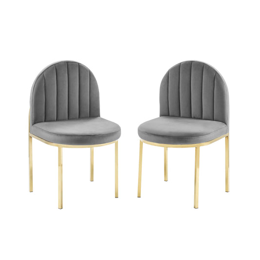 Isla Dining Side Chair Performance Velvet Set of 2 | Polyester by Modway