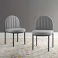Isla Dining Side Chair Upholstered Fabric (Set of 2) | Polyester by Modway