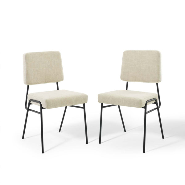 Craft Dining Side Chair Upholstered Fabric Set of 2 | Polyester by Modway