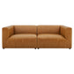 Bartlett Vegan Leather 2Piece Loveseat Tan by Modway