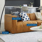 Bartlett Vegan Leather 4Piece Sectional Sofa Tan by Modway
