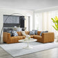 Bartlett Vegan Leather 4Piece Sectional Sofa Tan by Modway