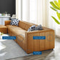 Bartlett Vegan Leather 5Piece Sectional Sofa Tan by Modway