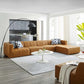 Bartlett Vegan Leather 5Piece Sectional Sofa Tan by Modway