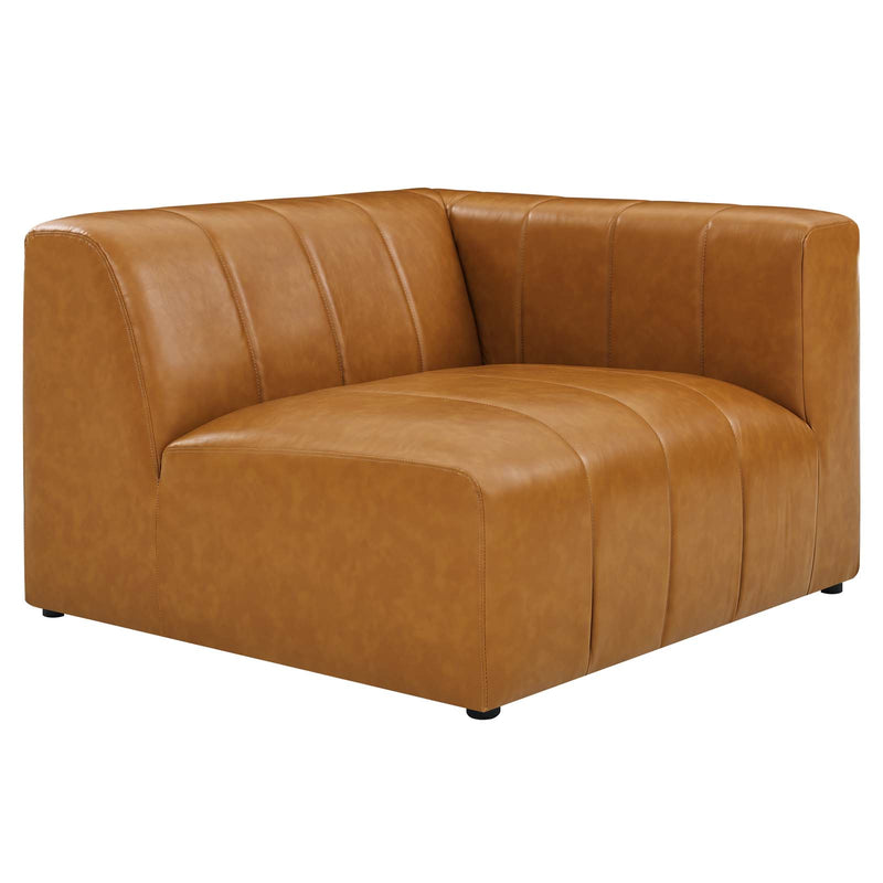 Bartlett Vegan Leather 5Piece Sectional Sofa Tan by Modway