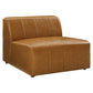 Bartlett Vegan Leather 5Piece Sectional Sofa Tan by Modway