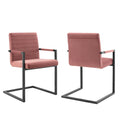Savoy Performance Velvet Dining Chairs (Set of 2) Dusty Rose by Modway