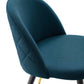Cordial Upholstered Fabric Dining Chairs - Set of 2 Azure | Polyester by Modway
