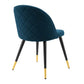Cordial Upholstered Fabric Dining Chairs - Set of 2 Azure | Polyester by Modway