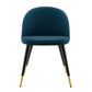 Cordial Upholstered Fabric Dining Chairs - Set of 2 Azure | Polyester by Modway