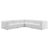 Bartlett Upholstered Fabric 5-Piece Sectional Sofa | Polyester by Modway