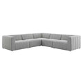 Bartlett Upholstered Fabric 5-Piece Sectional Sofa | Polyester by Modway