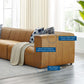 Bartlett Vegan Leather 5Piece Sectional Sofa Tan by Modway