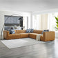 Bartlett Vegan Leather 5Piece Sectional Sofa Tan by Modway