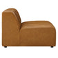 Bartlett Vegan Leather 5Piece Sectional Sofa Tan by Modway