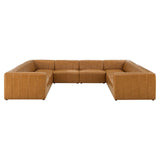 Bartlett Vegan Leather 8Piece Sectional Sofa Tan by Modway