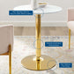 Verne 28" Dining Table in Gold White by Modway