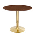 Verne 35" Dining Table in Gold White by Modway