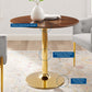 Verne 35" Dining Table in Gold White by Modway