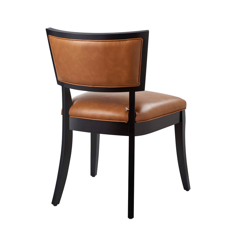 Pristine Vegan Leather Dining Chairs - Set of 2