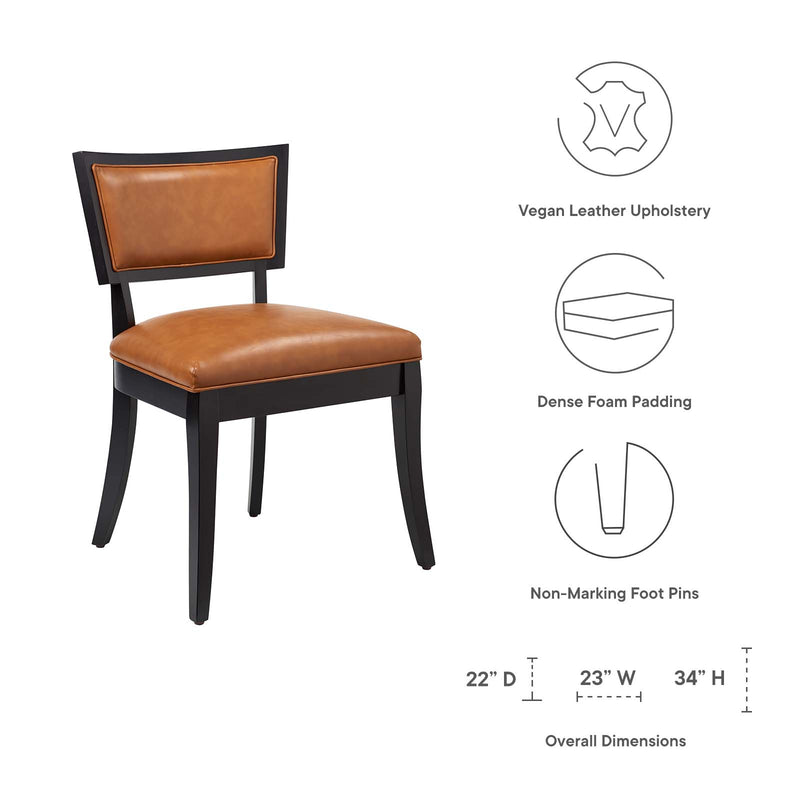 Pristine Vegan Leather Dining Chairs - Set of 2