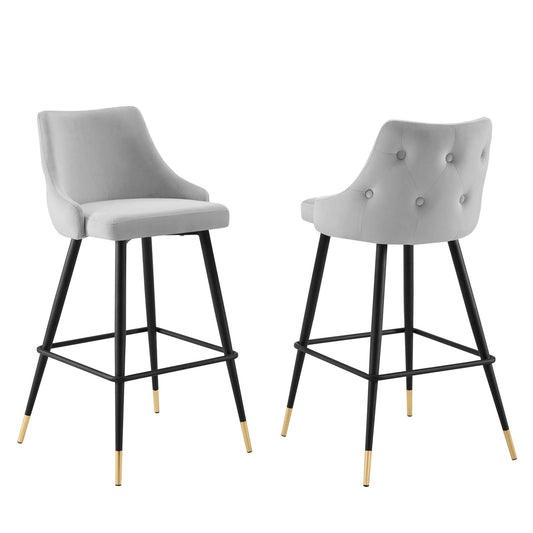 Adorn Performance Velvet Bar Stool Set of 2 by Modway