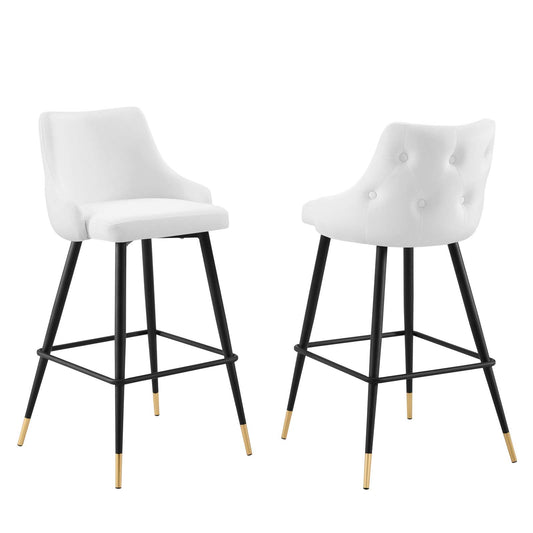 Adorn Performance Velvet Bar Stool Set of 2 by Modway