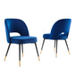 Rouse Performance Velvet Dining Side Chairs Set of 2 by Modway