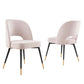 Rouse Performance Velvet Dining Side Chairs Set of 2 by Modway