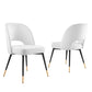 Rouse Performance Velvet Dining Side Chairs Set of 2 by Modway