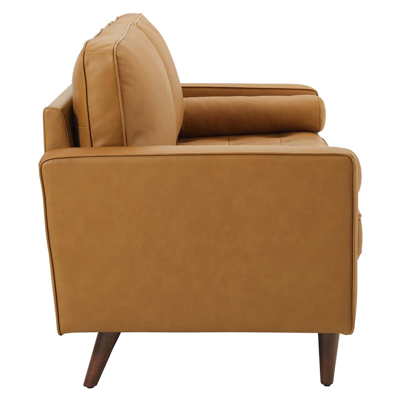 Valour Leather Sofa Tan by Modway