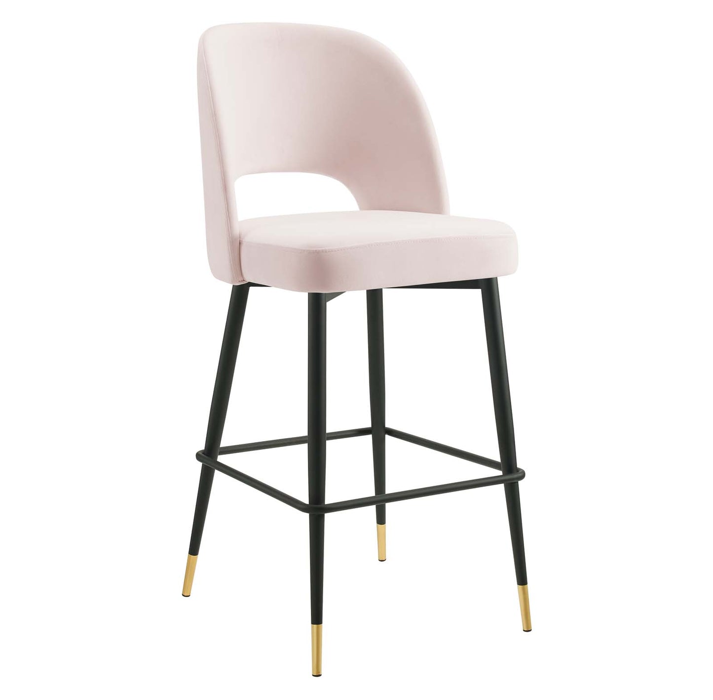 Rouse Performance Velvet Bar Stool Pink by Modway