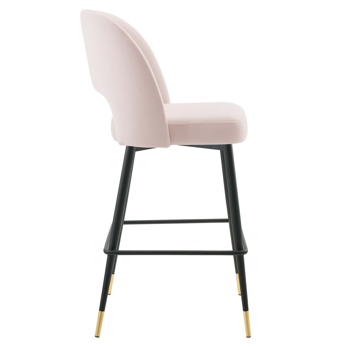 Rouse Performance Velvet Bar Stool Pink by Modway