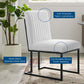 Indulge Channel Tufted Fabric Dining Chair | Polyester by Modway