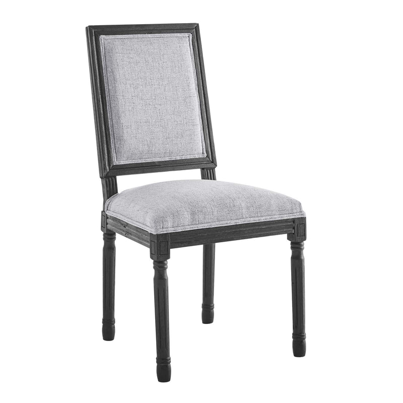 Court French Vintage Upholstered Fabric Dining Side Chair by Modway