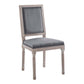 Court French Vintage Upholstered Fabric Dining Side Chair by Modway