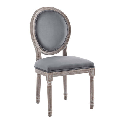 Emanate Vintage French Upholstered Fabric Dining Side Chair by Modway