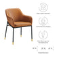 Jovi Vegan Leather Dining Chair in Black Tan by Modway