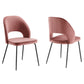 Nico Performance Velvet Dining Chair Set of 2 by Modway