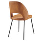 Nico Vegan Leather Dining Chair Set of 2 in Black Tan by Modway