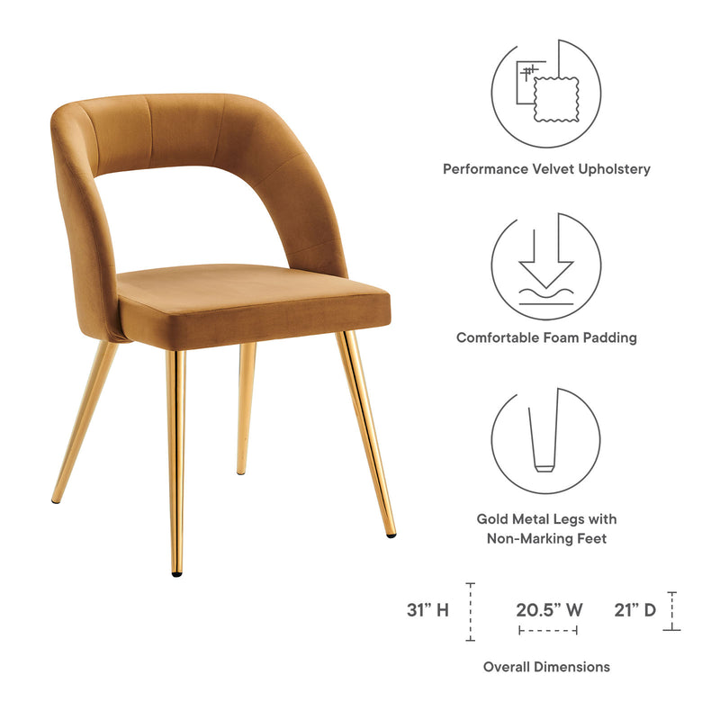 Marciano Performance Velvet Dining Chair by Modway