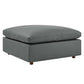 Commix Down Filled Overstuffed Vegan Leather Ottoman by Modway