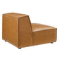 Restore Vegan Leather 3 Pieces Sofa in Tan by Modway