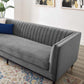 Devote Channel Tufted Performance Velvet Sofa by Modway