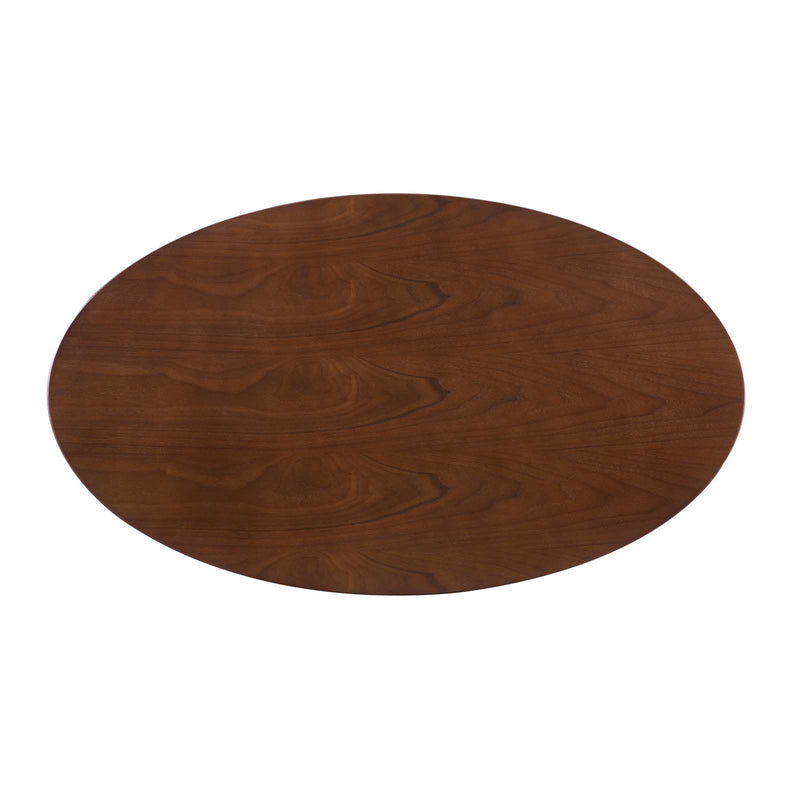 Verne 48" Oval Dining Table in Gold Walnut by Modway