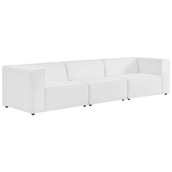 Mingle Vegan Leather 3-Piece Sectional Sofa by Modway