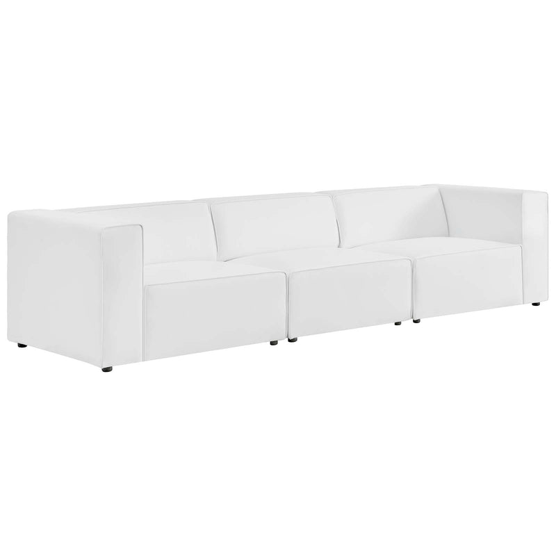 Mingle Vegan Leather 3-Piece Sectional Sofa by Modway