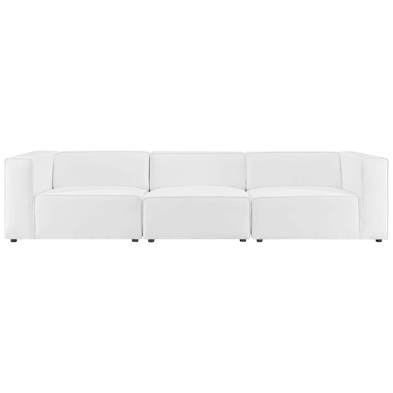 Mingle Vegan Leather 3-Piece Sectional Sofa by Modway
