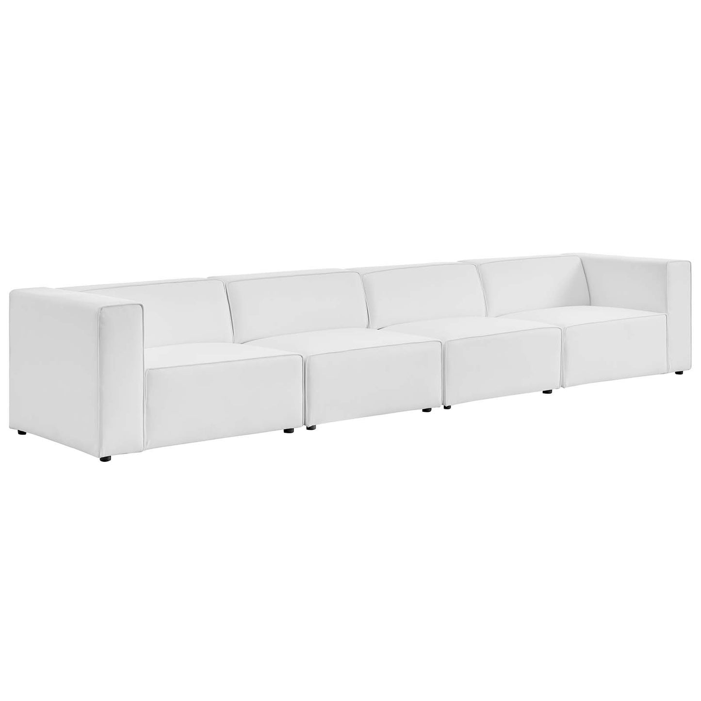 Mingle Vegan Leather 4-Piece Sectional Sofa by Modway